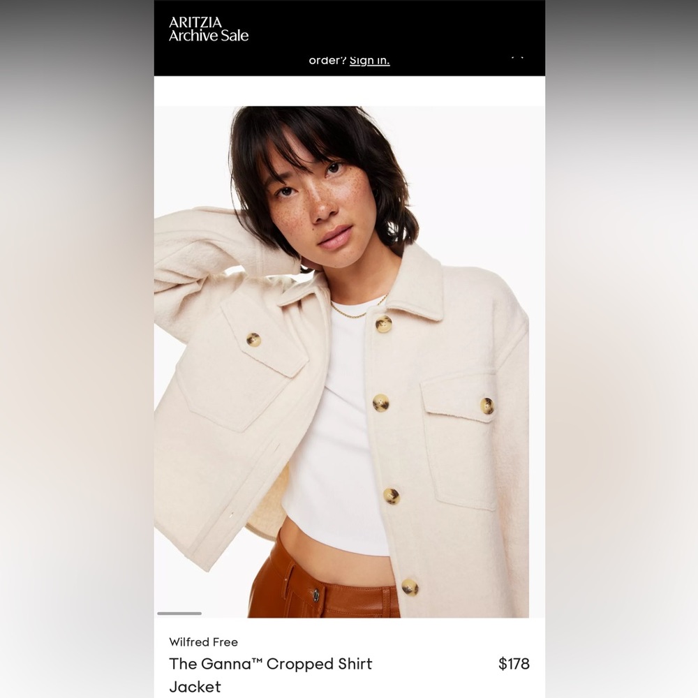 Aritzia jacket - NWT